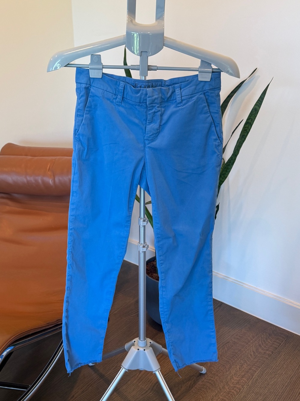 Frank & Eileen Bright Blue Cropped Chinos